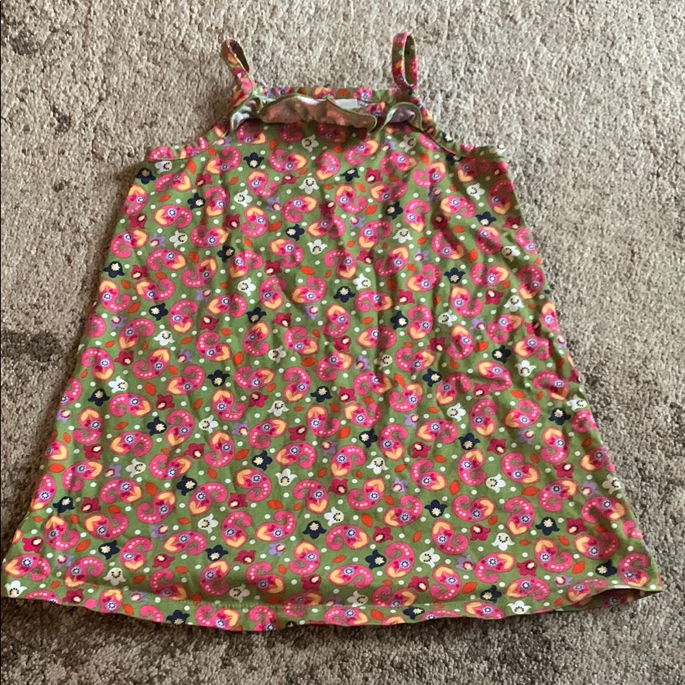 Hanna Andersson dress baby girl in pink and Green size 90